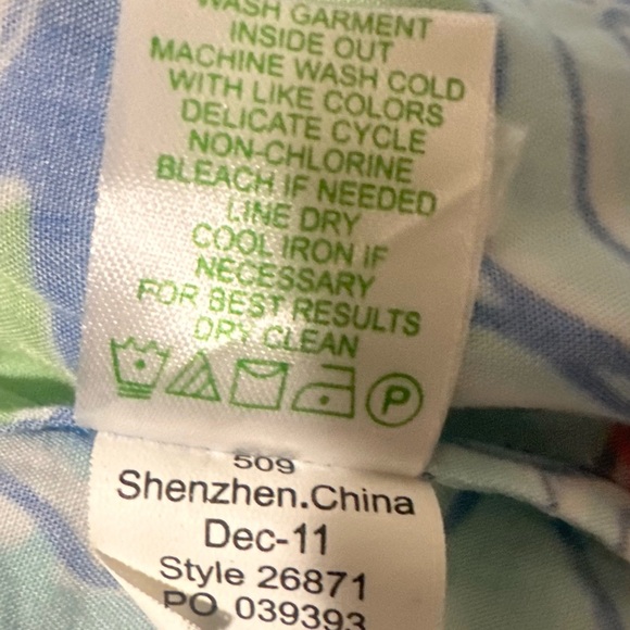 Lilly Pulitzer Maya Worth Blue May Flowers Floral Print Tie Waist Dress - Picture 9 of 14